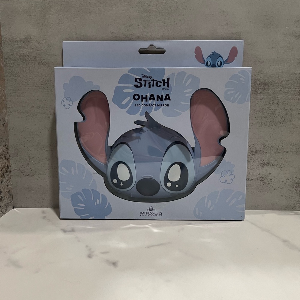 Disney Stitch Ohana Blue and Pink LED Mirror
